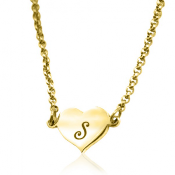 Personalised Precious Heart - 18ct Gold Plated